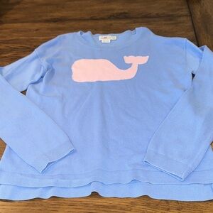 Vineyard Vines Light Blue Pullover with Pink Whale